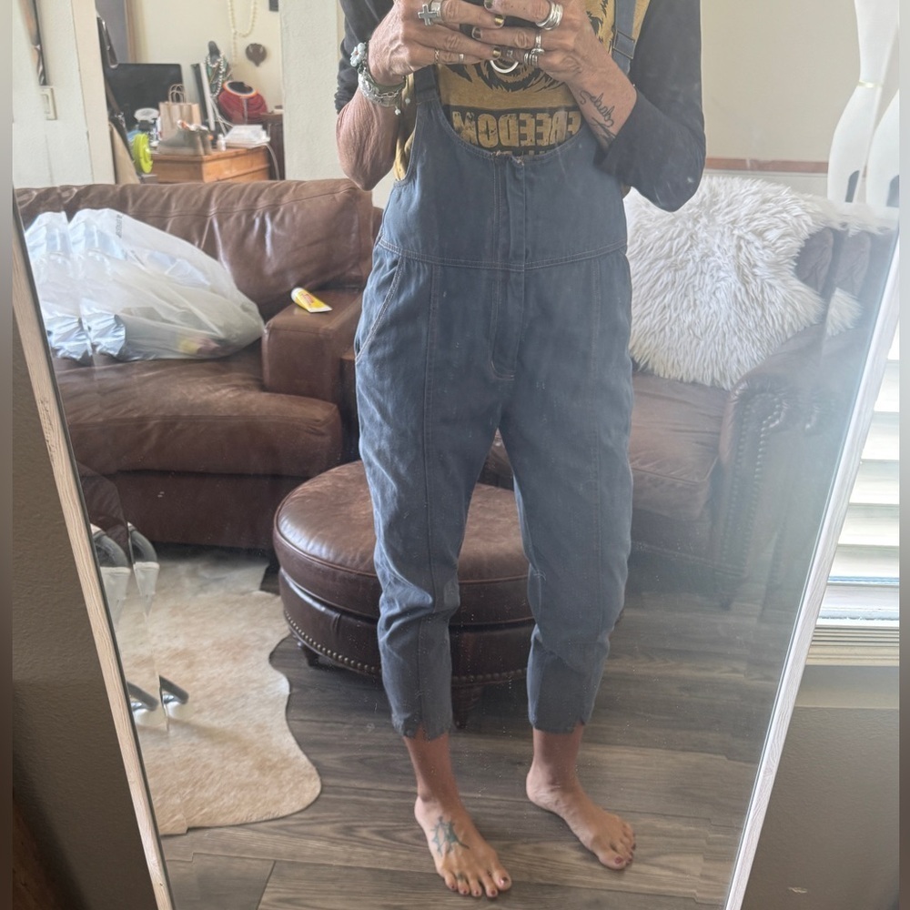 Handmade Casual Blue Denim Overalls one of a kind - Picture 2 of 15
